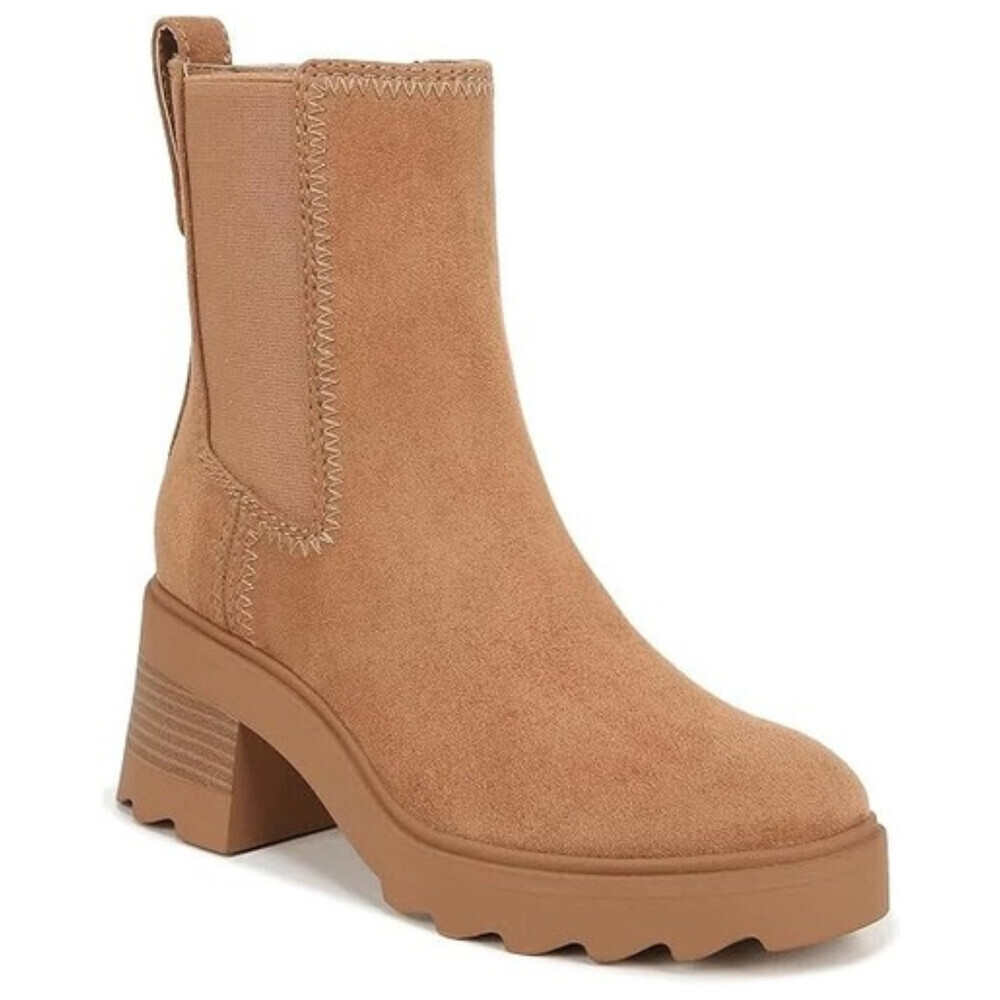 Zodiac Teresa Boots Womens US 5 Brown Round Toe Block Heel Ankle Chelsea LION599